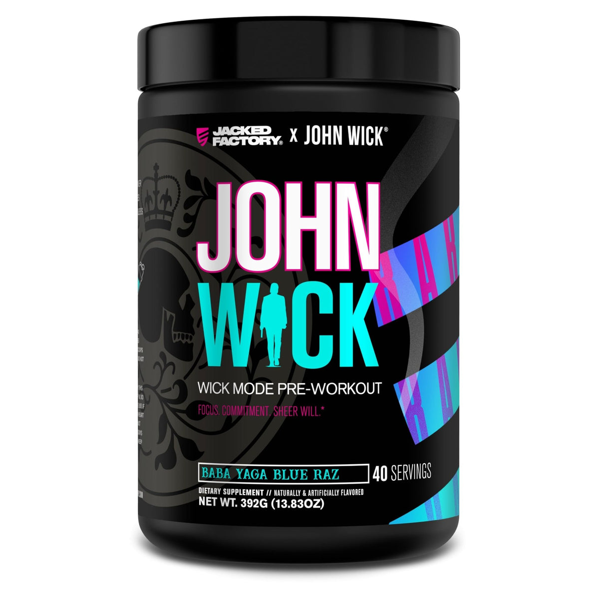 Jacked Factory X John Wick - Wick Mode Pre Workout Powder - Intense Energy, Battle-Ready Focus, Unstoppable Commitment, and Sheer Will - FENGGESTORE20