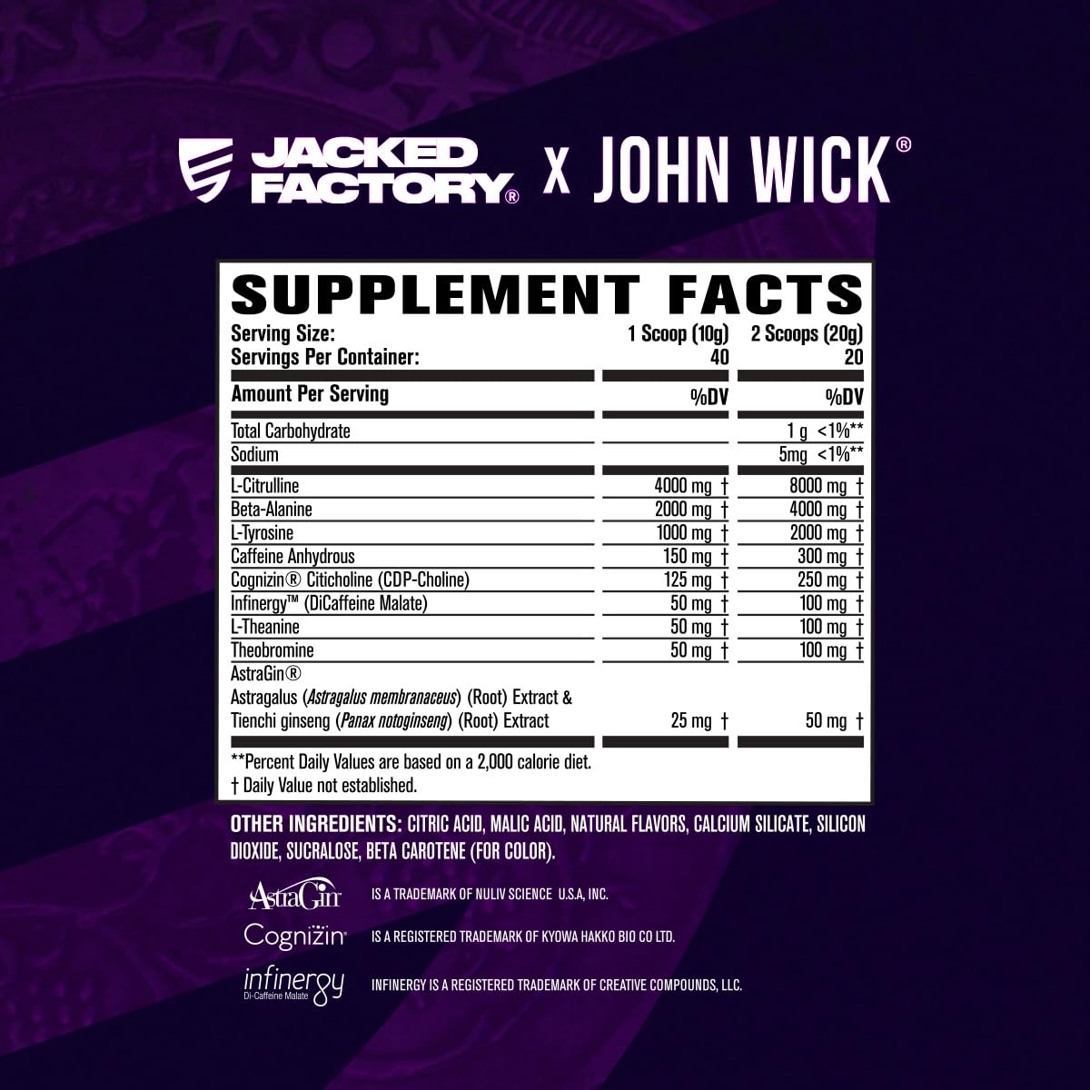 Jacked Factory X John Wick - Wick Mode Pre Workout Powder - Intense Energy, Battle-Ready Focus, Unstoppable Commitment, and Sheer Will - FENGGESTORE20