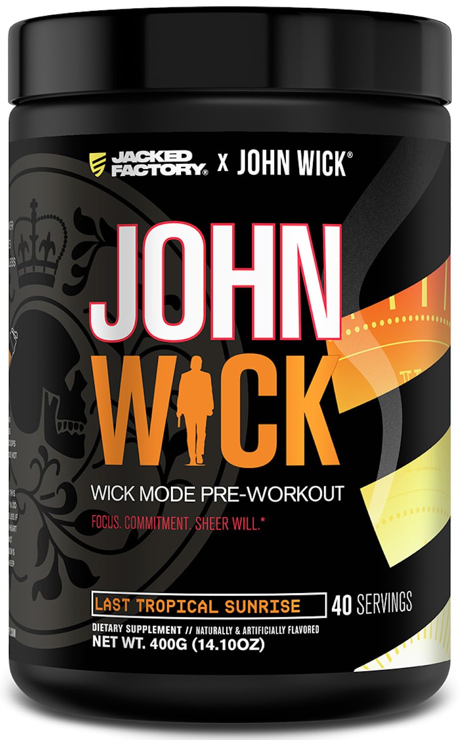 Jacked Factory X John Wick - Wick Mode Pre Workout Powder - Intense Energy, Battle-Ready Focus, Unstoppable Commitment, and Sheer Will - FENGGESTORE20