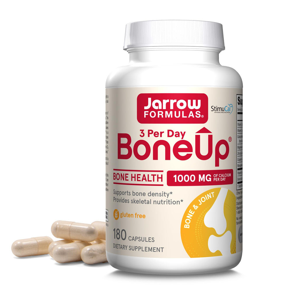Jarrow Formulas BoneUp Three Per Day for Bone Density and Skeletal Nutrition, Includes Vitamin D3, K2 (as MK-7) and Calcium - FENGGESTORE20