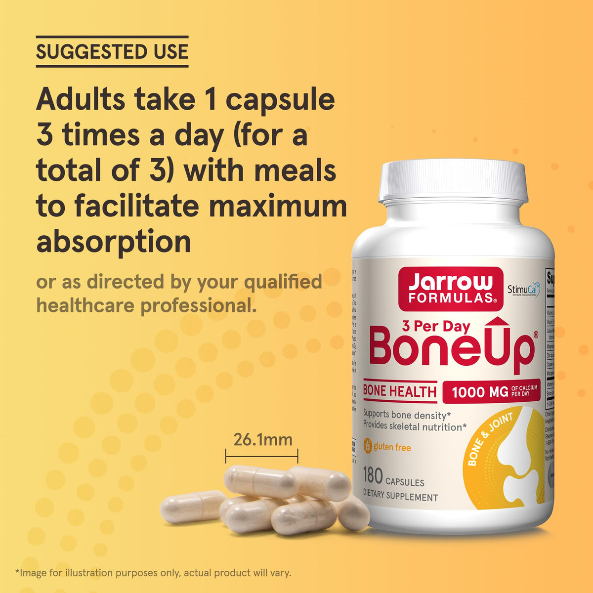 Jarrow Formulas BoneUp Three Per Day for Bone Density and Skeletal Nutrition, Includes Vitamin D3, K2 (as MK-7) and Calcium - FENGGESTORE20