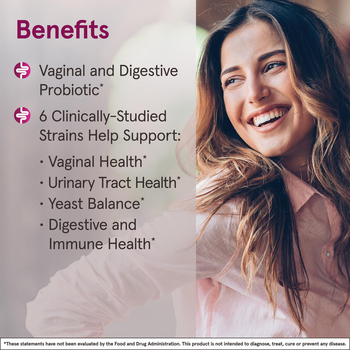 Jarrow Formulas Fem-Dophilus Advanced Vaginal & Digestive Probiotics 10 Billion CFU with 6 Science Backed Strains, for Vaginal, Urinary Tract - FENGGESTORE20