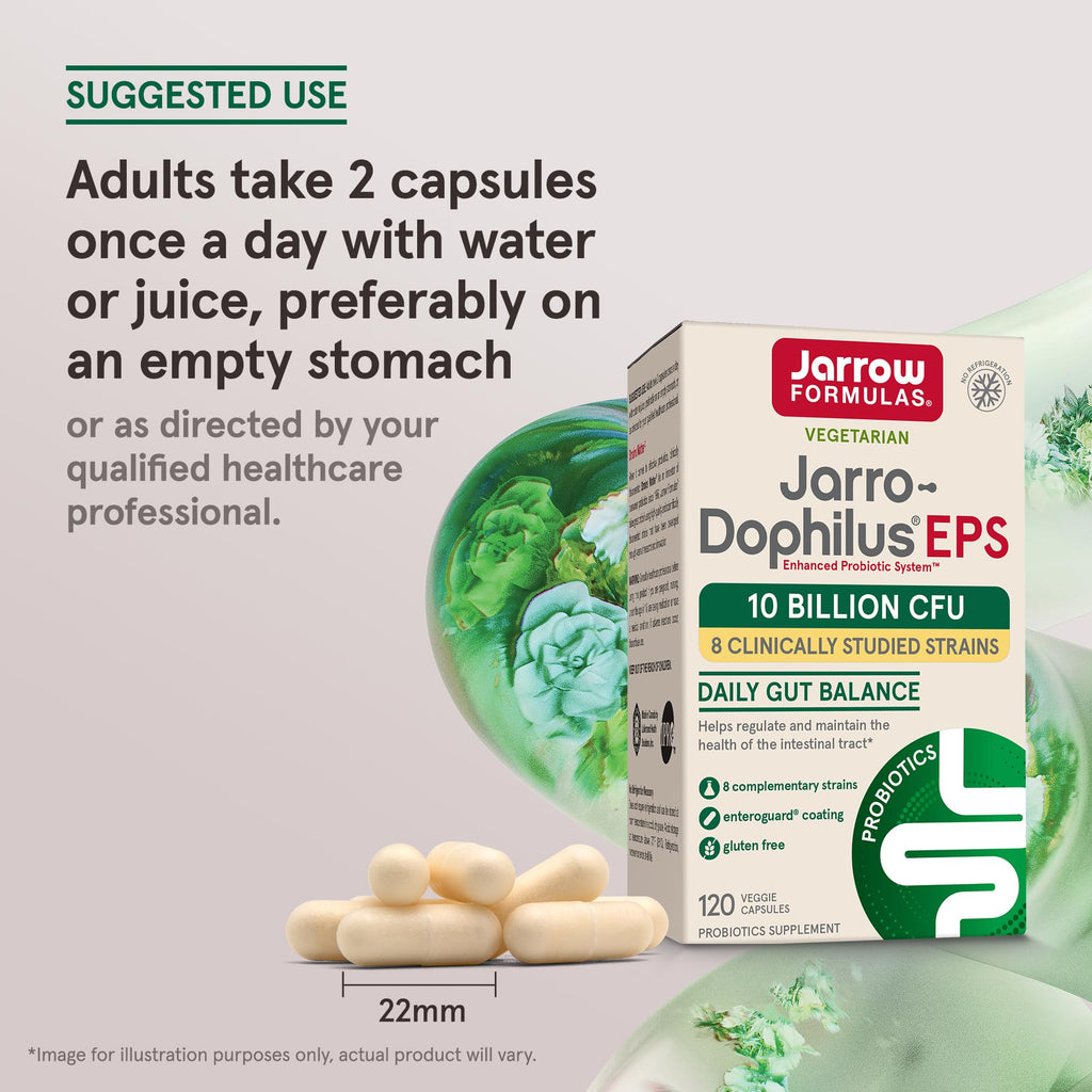 Jarrow Formulas Jarro Dophilus Probiotics 10 Billion CFU - Probiotic Supplement Capsules for Digestive Health & Gut Health for Women and Men - FENGGESTORE20