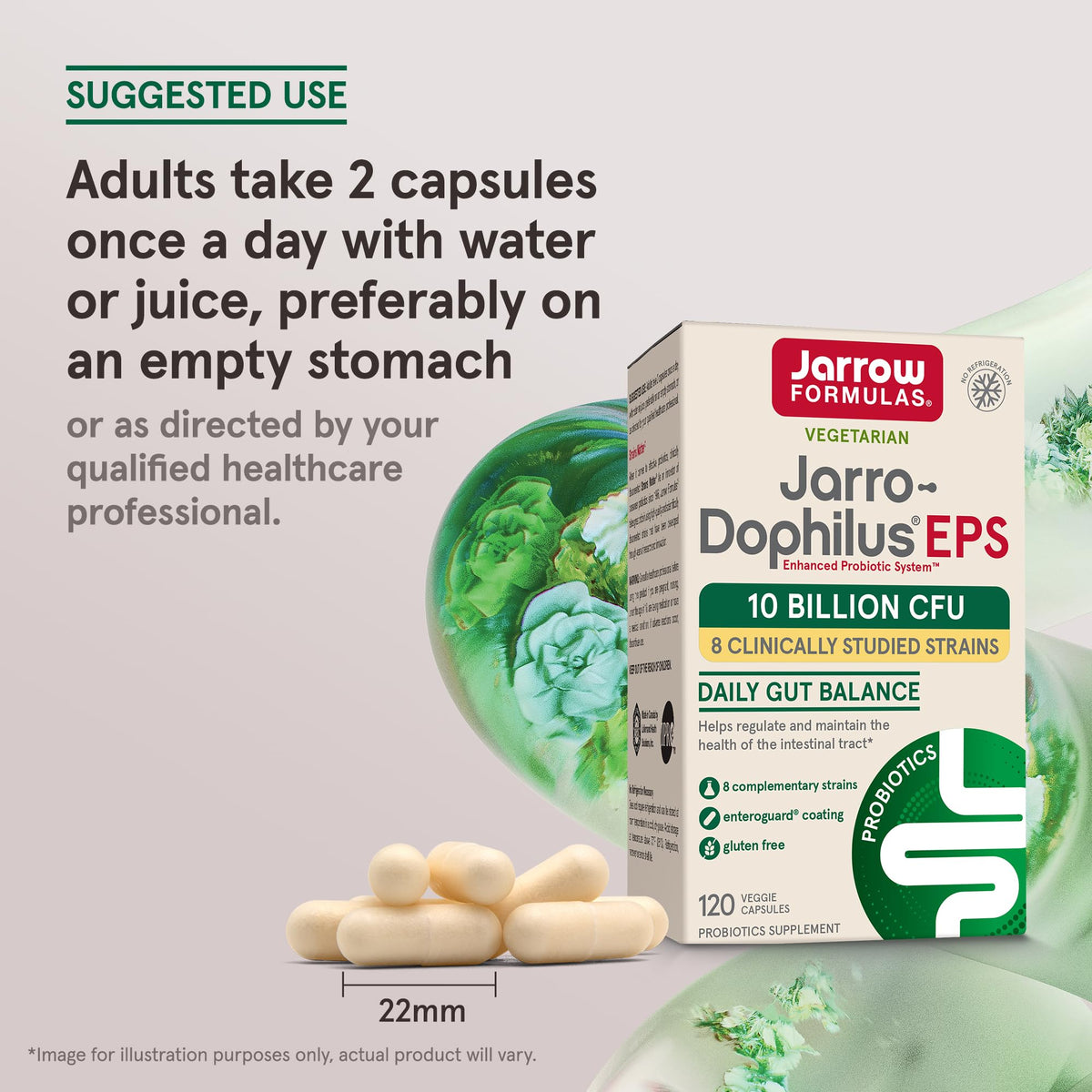Jarrow Formulas Jarro Dophilus Probiotics 10 Billion CFU - Probiotic Supplement Capsules for Digestive Health & Gut Health for Women and Men - FENGGESTORE20