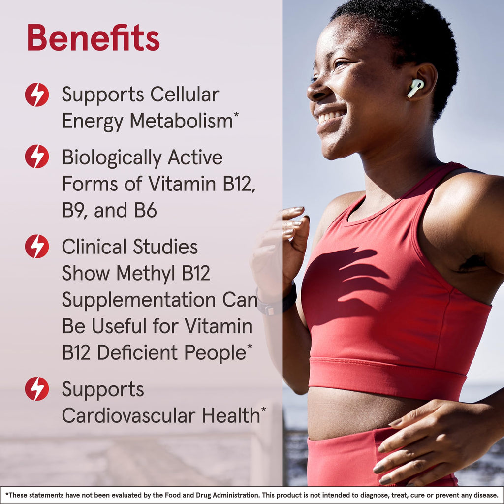 Jarrow Formulas Methyl B-12 & Methyl Folate, Bioactive Vitamin B9 & Vitamin B12 Supplement, Supports Cellular Energy Production, Healthy Brain Function & Metabolism - FENGGESTORE20
