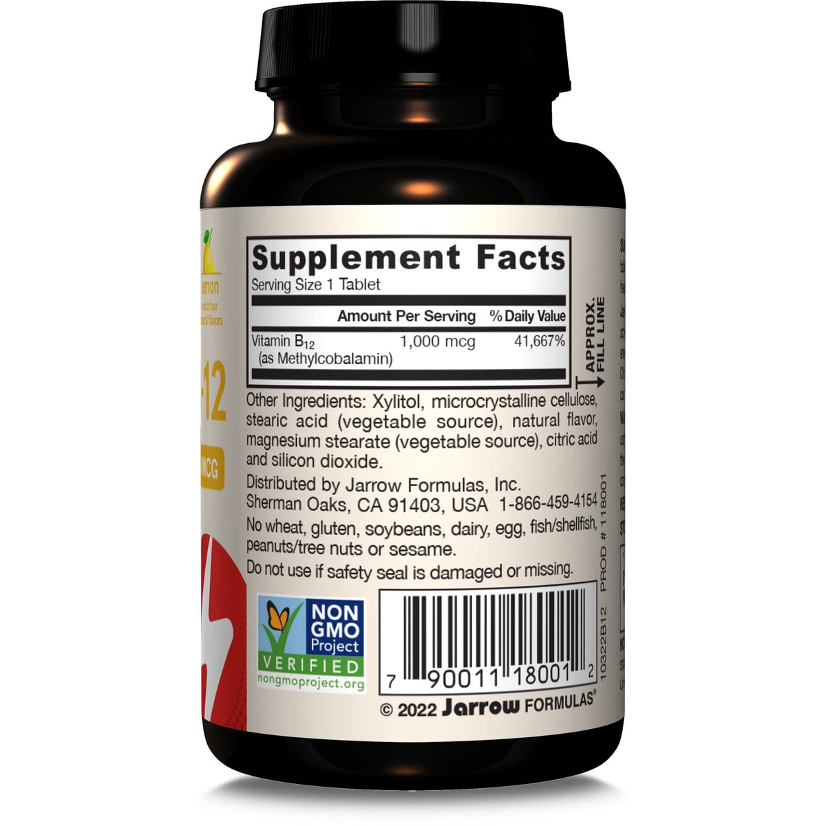 Jarrow Formulas Methyl Vitamin B-12 1000 mcg, 100 Chewable Tablets, Lemon Flavored- Bioactive B12 Vitamin - Supports Cellular Energy Production - FENGGESTORE20