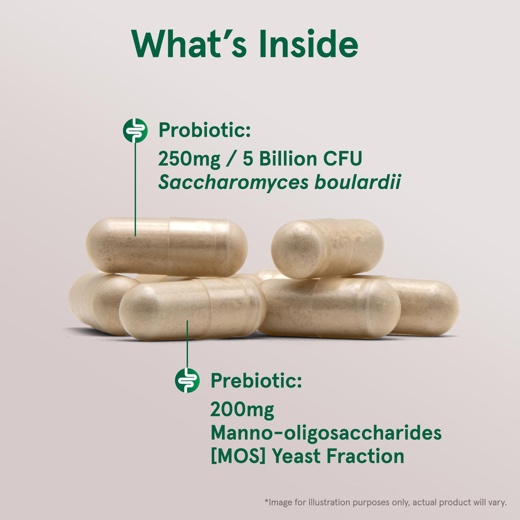 Jarrow Formulas Saccharomyces Boulardii + MOS Probiotics for Digestive Health and Intestinal Tract Support - 5 Billion CFU Per Serving - 90 Delayed Release Caps - FENGGESTORE20
