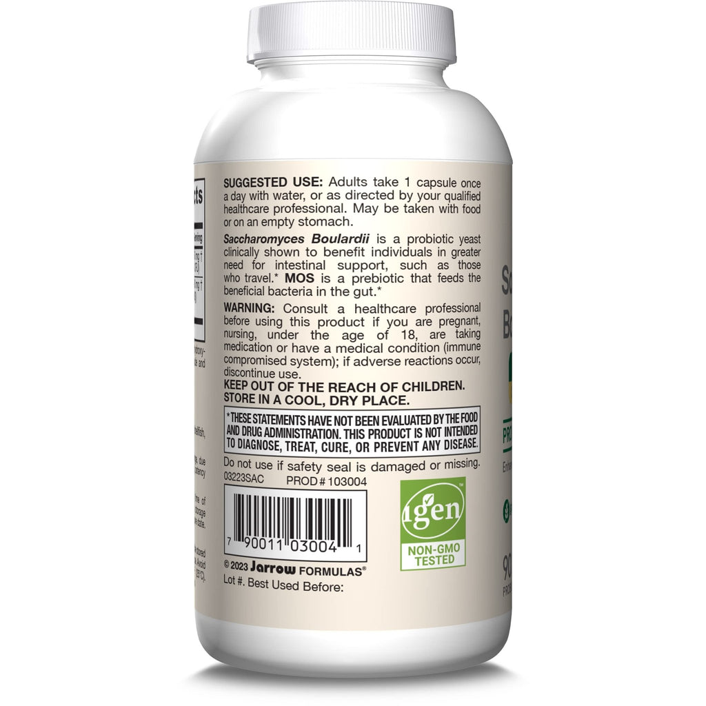 Jarrow Formulas Saccharomyces Boulardii + MOS Probiotics for Digestive Health and Intestinal Tract Support - 5 Billion CFU Per Serving - 90 Delayed Release Caps - FENGGESTORE20