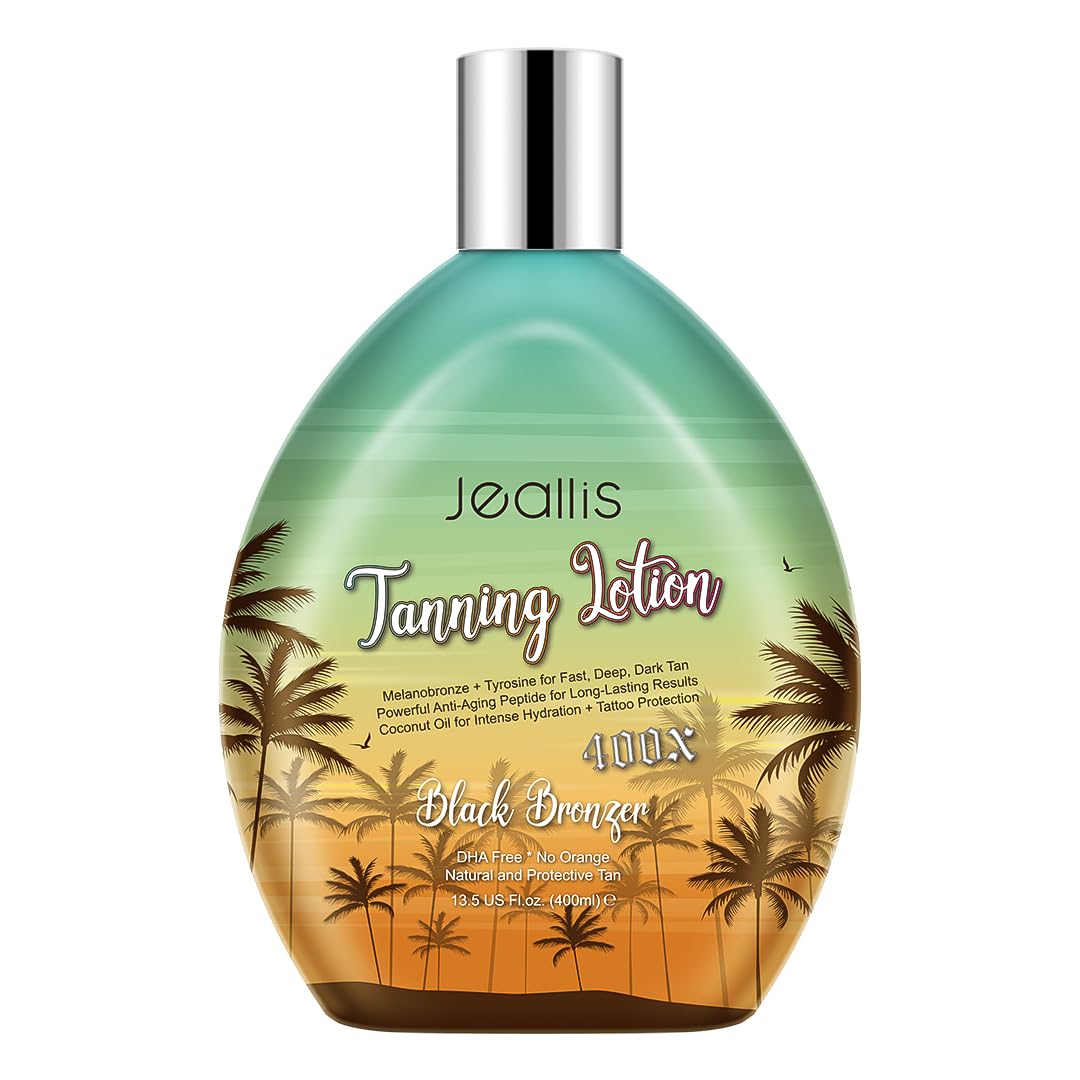 Jeallis Extreme Dark Tanning Lotion Accelerator for Indoor Tanning Beds & Outdoor Sun Tan with Bronzer to Get Dark Fast Tan - FENGGESTORE20