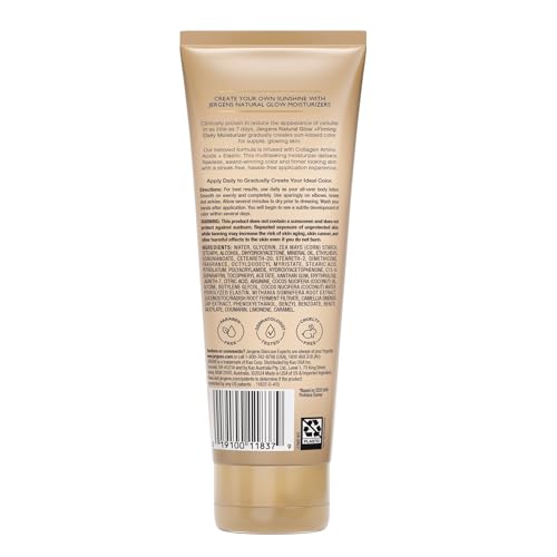 Jergens Natural Glow +Firming Self Tanner Body Lotion, Fair to Medium Skin Tone, Sunless Tanning Moisturizer - FENGGESTORE20