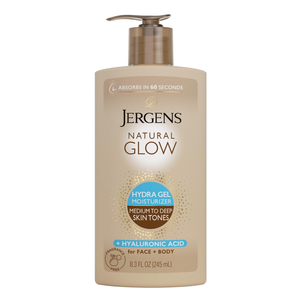 Jergens Natural Glow Hydra Gel Moisturizer, Hyaluronic Acid Tanning Lotion, Hydrating Tanning Gel, Fragrance-Free Self Tanner - FENGGESTORE20