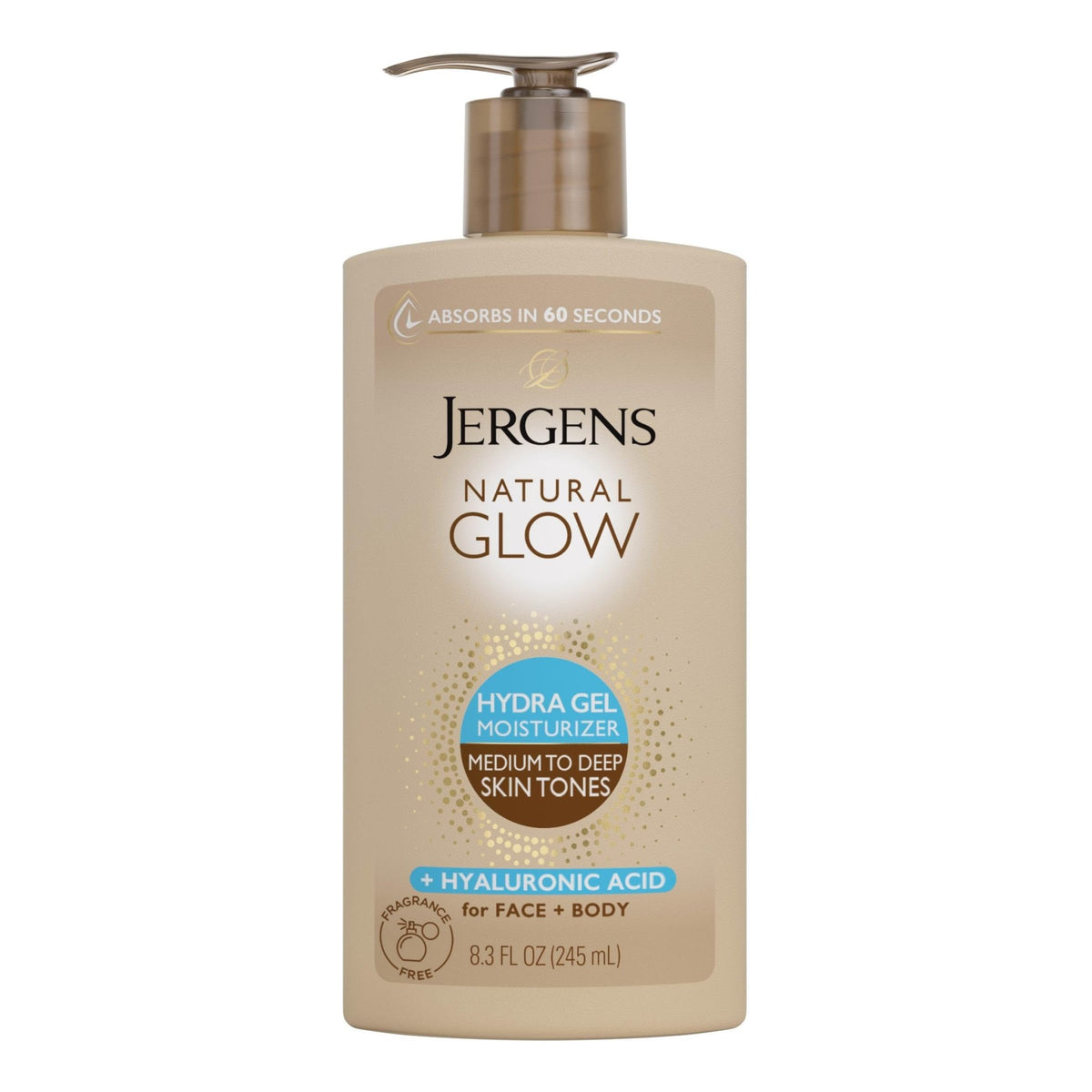 Jergens Natural Glow Hydra Gel Moisturizer, Hyaluronic Acid Tanning Lotion, Hydrating Tanning Gel, Fragrance-Free Self Tanner - FENGGESTORE20