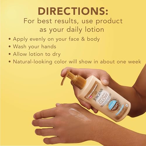 Jergens Natural Glow Hydra Gel Moisturizer, Hyaluronic Acid Tanning Lotion, Hydrating Tanning Gel, Fragrance-Free Self Tanner - FENGGESTORE20