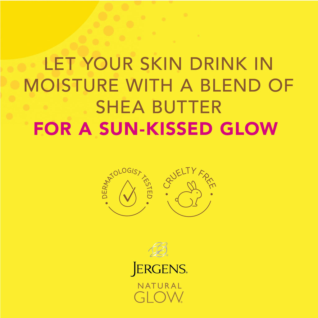 Jergens Natural Glow In Shower Lotion, Self Tanner for Medium to Deep Skin Tone, Sunless Tanning Wet Skin Lotion for Gradual - FENGGESTORE20