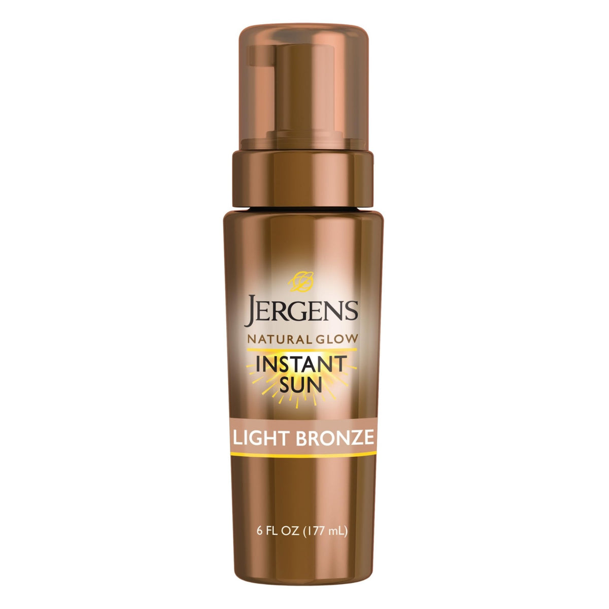 Jergens Natural Glow Instant Sun Body Mousse, Self Tanner for Light Bronze Tan, Sunless Tanning Body Bronzer - FENGGESTORE20
