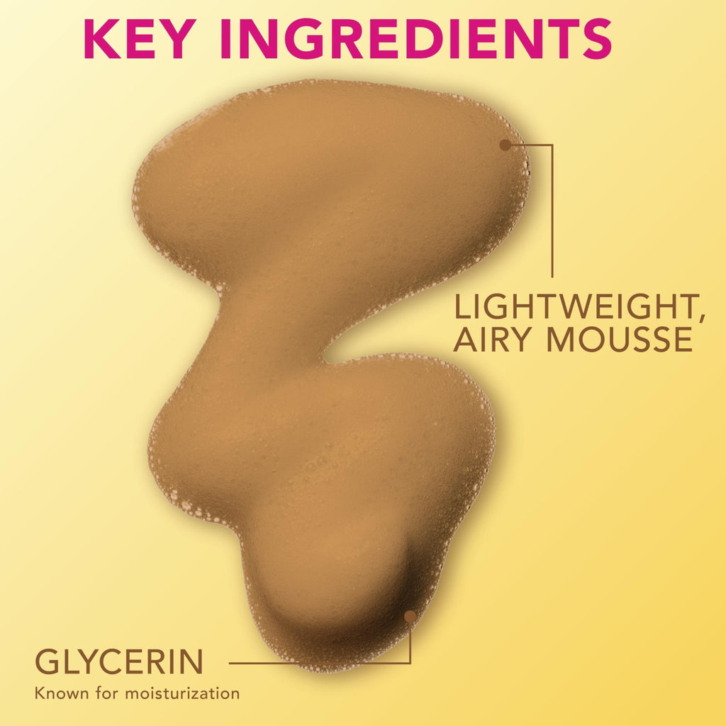 Jergens Natural Glow Instant Sun Body Mousse, Self Tanner for Light Bronze Tan, Sunless Tanning Body Bronzer - FENGGESTORE20