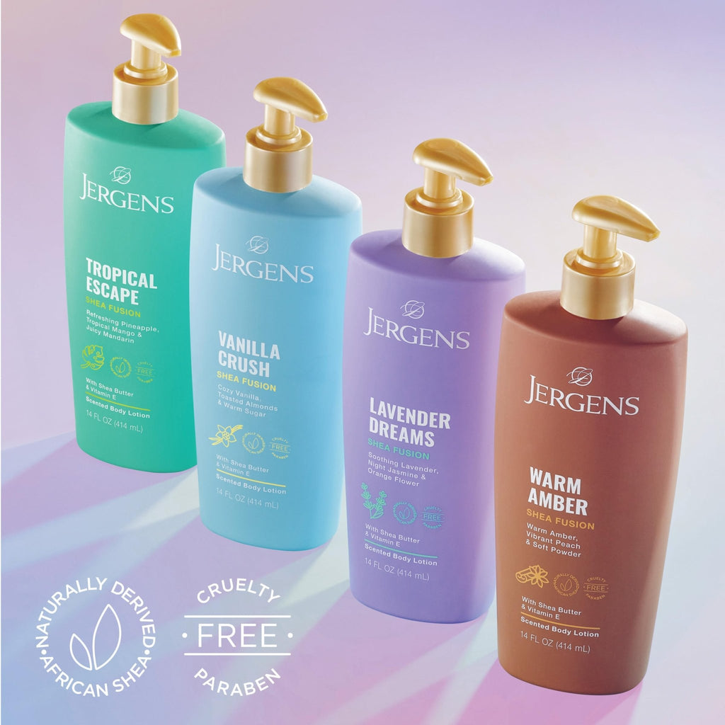 Jergens Shea Fusion Tropical Escape Body Lotion, Moisturizer with Shea Butter & Vitamin E, 14 Fl Oz - FENGGESTORE20