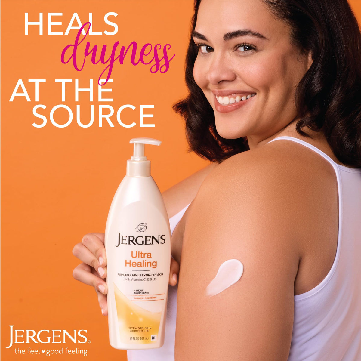 Jergens Ultra Healing Dry Skin Lotion, Hand and Body Moisturizer for Quick Absorption into Extra Dry Skin with Hydralucence Blend - FENGGESTORE20