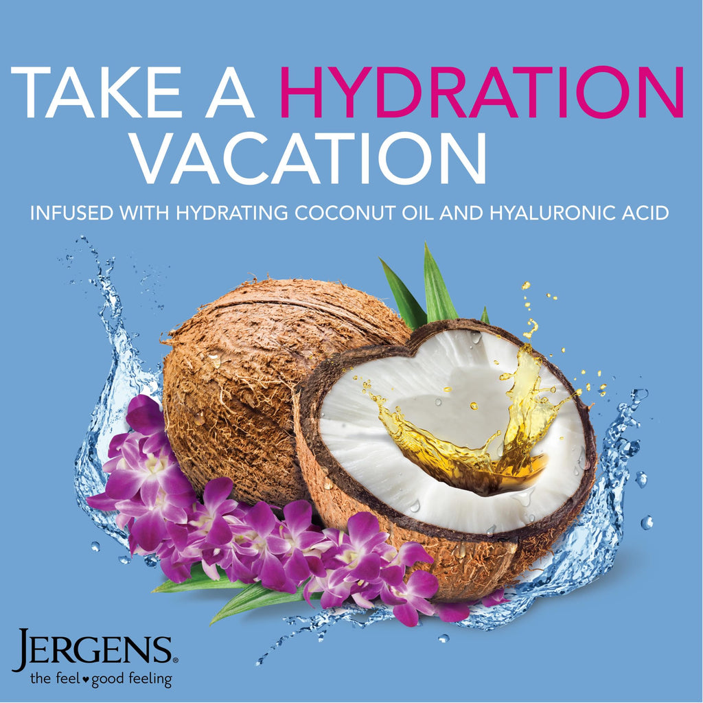 Jergens Wet Skin Body Lotion with Coconut Oil, In Shower Lotion for Dry Skin, Fast-Absorbing, Non-Sticky, Dermatologist Tested, 10 Ounce - FENGGESTORE20