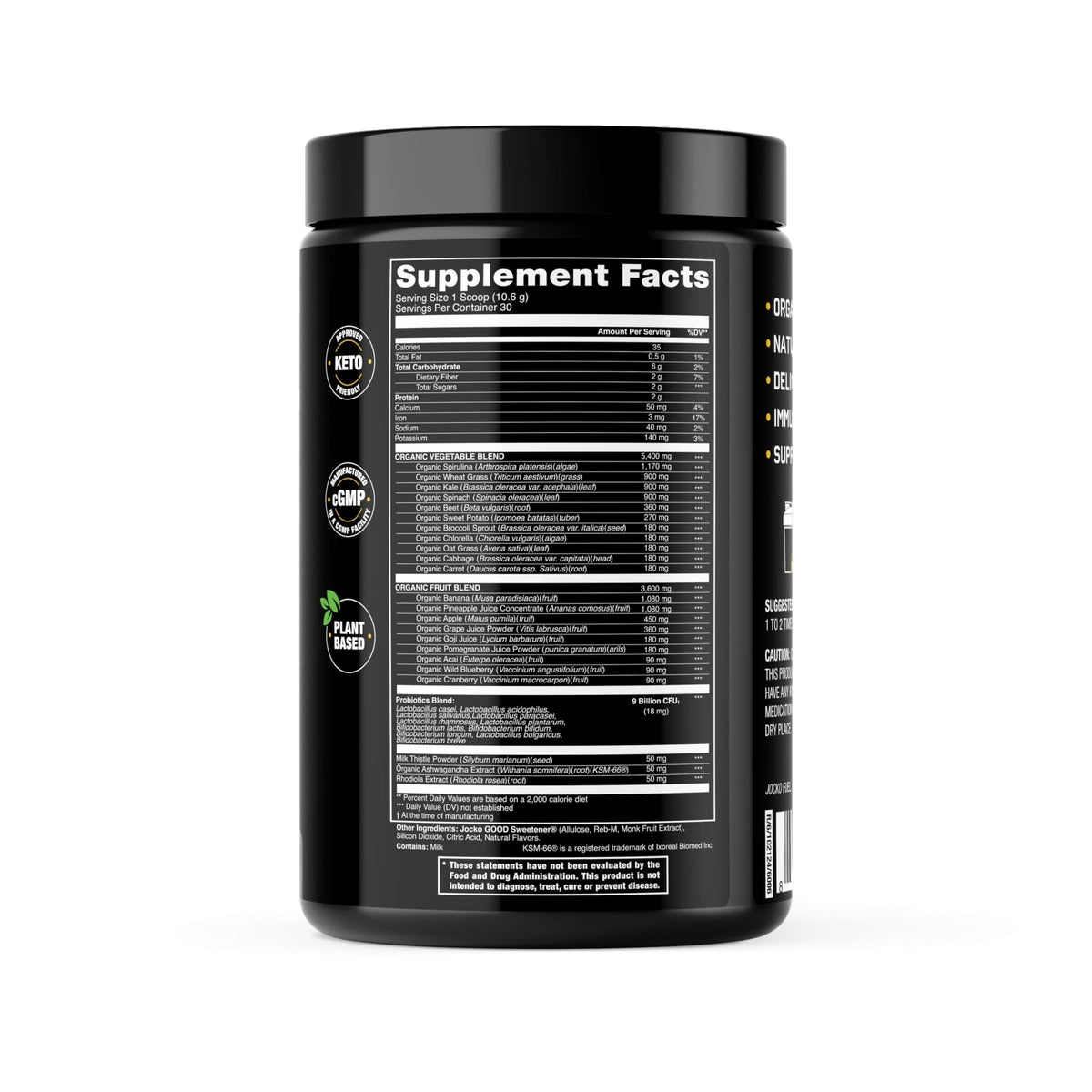 Jocko Fuel Daily Greens Powder - Premium Organic Greens Superfood Powder for Gut Health, Digestion, Bloating, Immune Support with Spirulina, Chlorella, - FENGGESTORE20