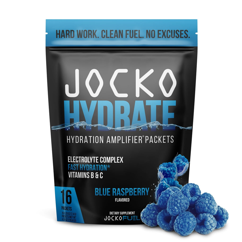 Jocko Fuel Hydrate Electrolytes Powder Packets Low Sugar - Hydration Amplifier Packets for Recovery, Dehydration, & Exercise - with Vitamins B6, B12 & C - FENGGESTORE20