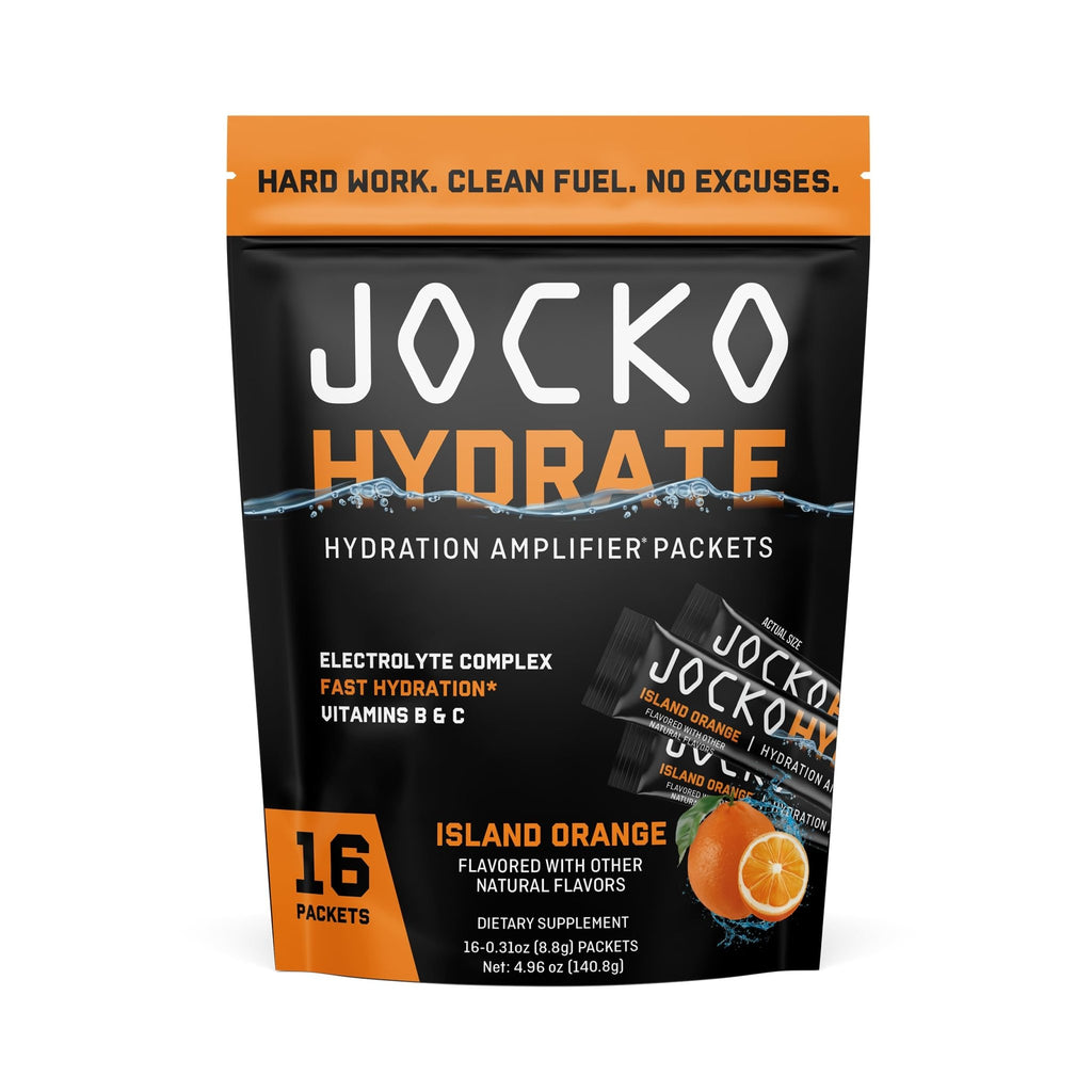 Jocko Fuel Hydrate Electrolytes Powder Packets Low Sugar - Hydration Amplifier Packets for Recovery, Dehydration, & Exercise - with Vitamins B6, B12 & C - FENGGESTORE20