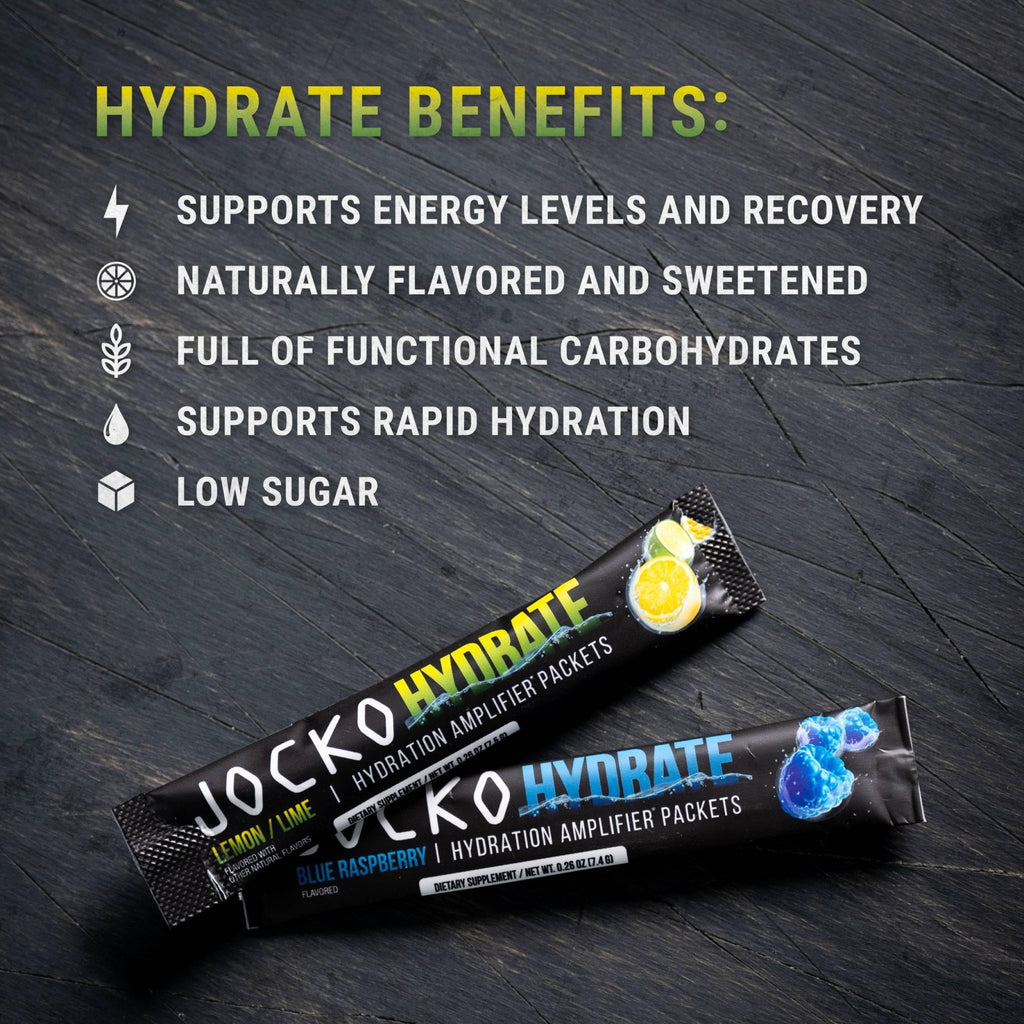 Jocko Fuel Packets Low Sugar - Hydration Amplifier Packets for Recovery, Dehydration, & Exercise - with Vitamins B6, B12 & C (16 Packets) Lemon Lime - FENGGESTORE20