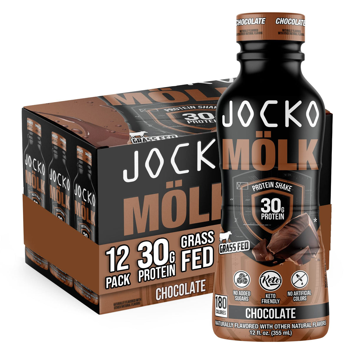 Jocko Fuel Protein Shake Bundle - Vanilla and Chocolate (24 Count) - FENGGESTORE20