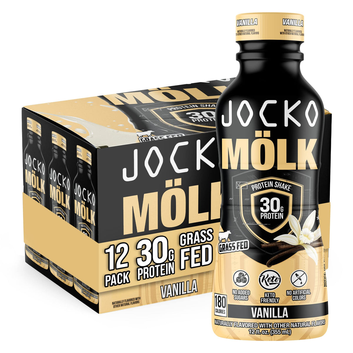 Jocko Fuel Protein Shake Bundle - Vanilla and Chocolate (24 Count) - FENGGESTORE20