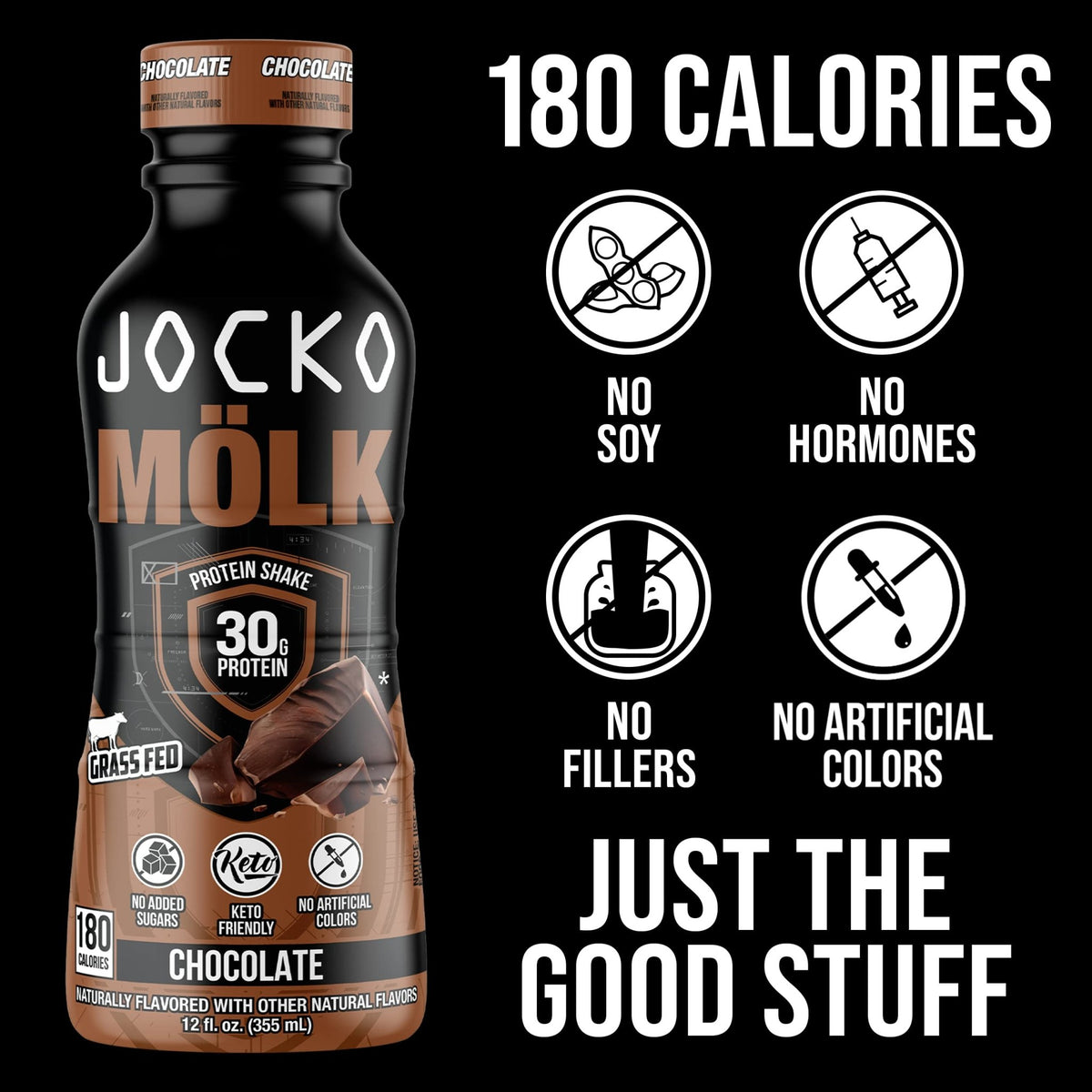 Jocko Fuel Protein Shake Bundle - Vanilla and Chocolate (24 Count) - FENGGESTORE20