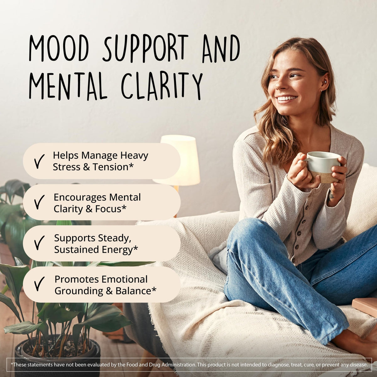 Joy-Filled Mood Support Supplement - 7 Herb Complex + St. Johns Wort | Stress Relief – Helps Calm The Mind & Body | 100% Plant-Based Happy Pills - FENGGESTORE20