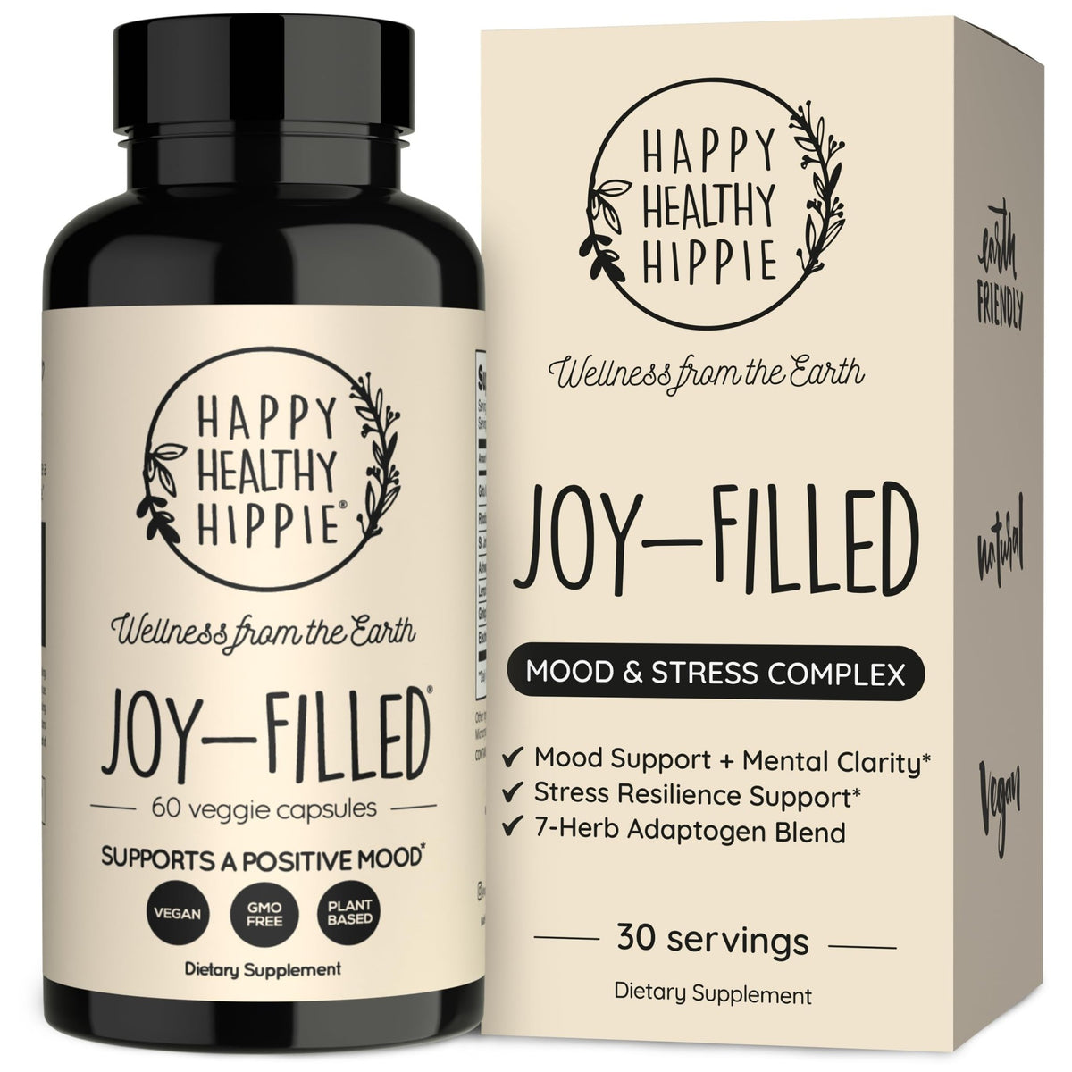 Joy-Filled Mood Support Supplement - 7 Herb Complex + St. Johns Wort | Stress Relief – Helps Calm The Mind & Body | 100% Plant-Based Happy Pills - FENGGESTORE20