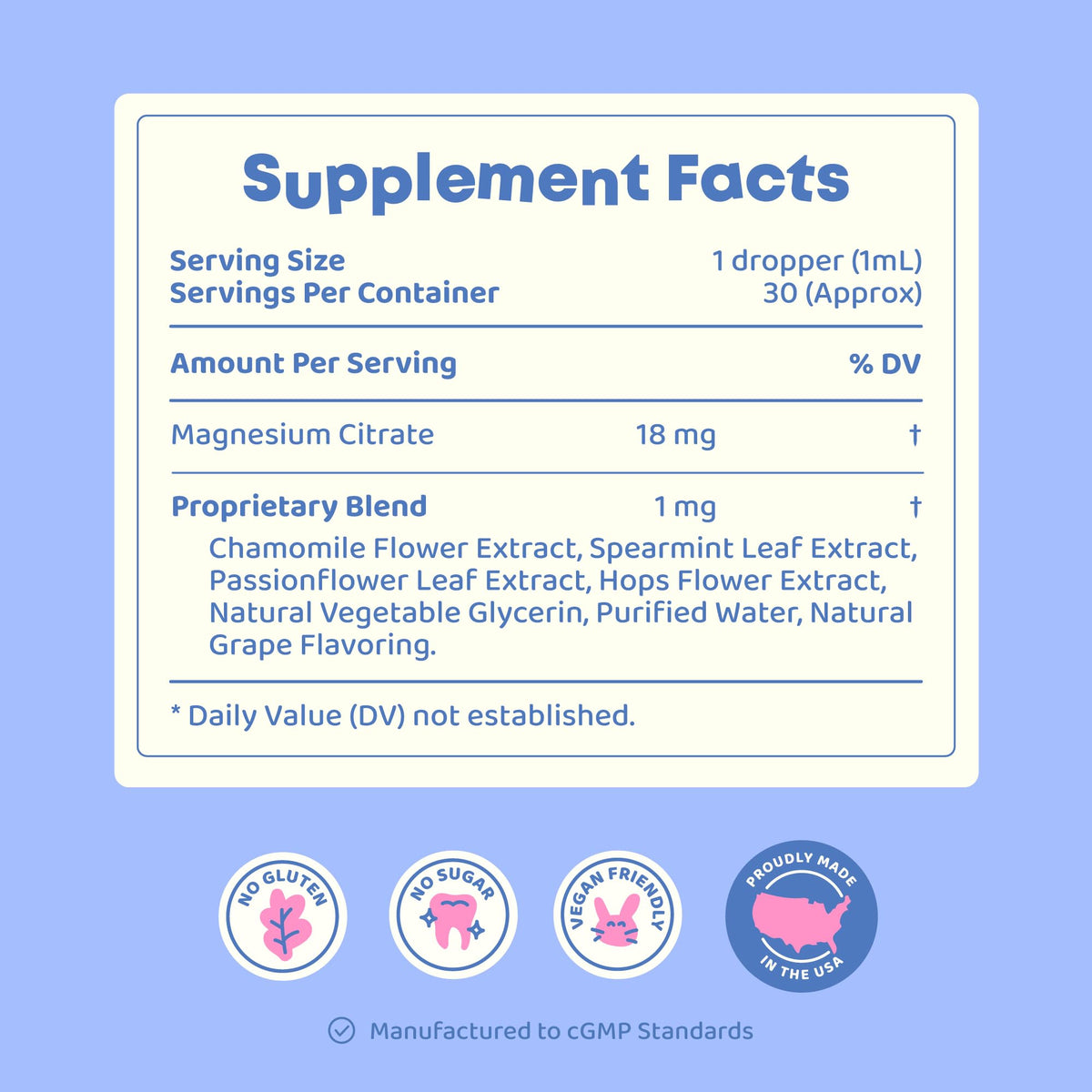 JoySpring Calmify Magnesium Citrate Liquid for Kids - Sugar-Free, Gluten-Free Calming Supplement with Chamomile - FENGGESTORE20
