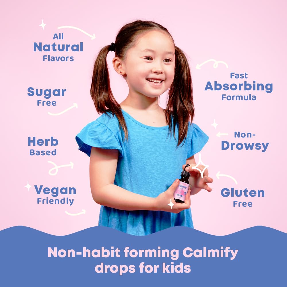 JoySpring Calmify Magnesium Glycinate for Kids | Liquid Magnesium with L-Theanine Supplement | Chamomile Extract & Passion Flower Extract | Sugar-Free Calm Drops | 1 fl oz (30 Servings) - FENGGESTORE20