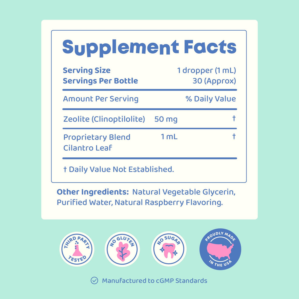JoySpring DetoxZee Cilantro & Zeolite Drops for Kids | Liquid Zeolite Clinoptilolite with Cilantro Extract | Gentle Daily Wellness Support - FENGGESTORE20