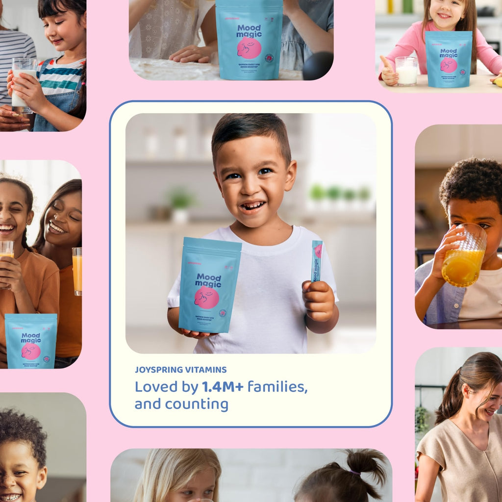 JoySpring Mood Magic for Kids – Natural Mood Support Pixie Sticks Candy with Saffron Extract, Magnesium Citrate & Vitamin D3 | Sugar-Free Powder Drink or Candy | 25 Servings | 4+ Years - FENGGESTORE20