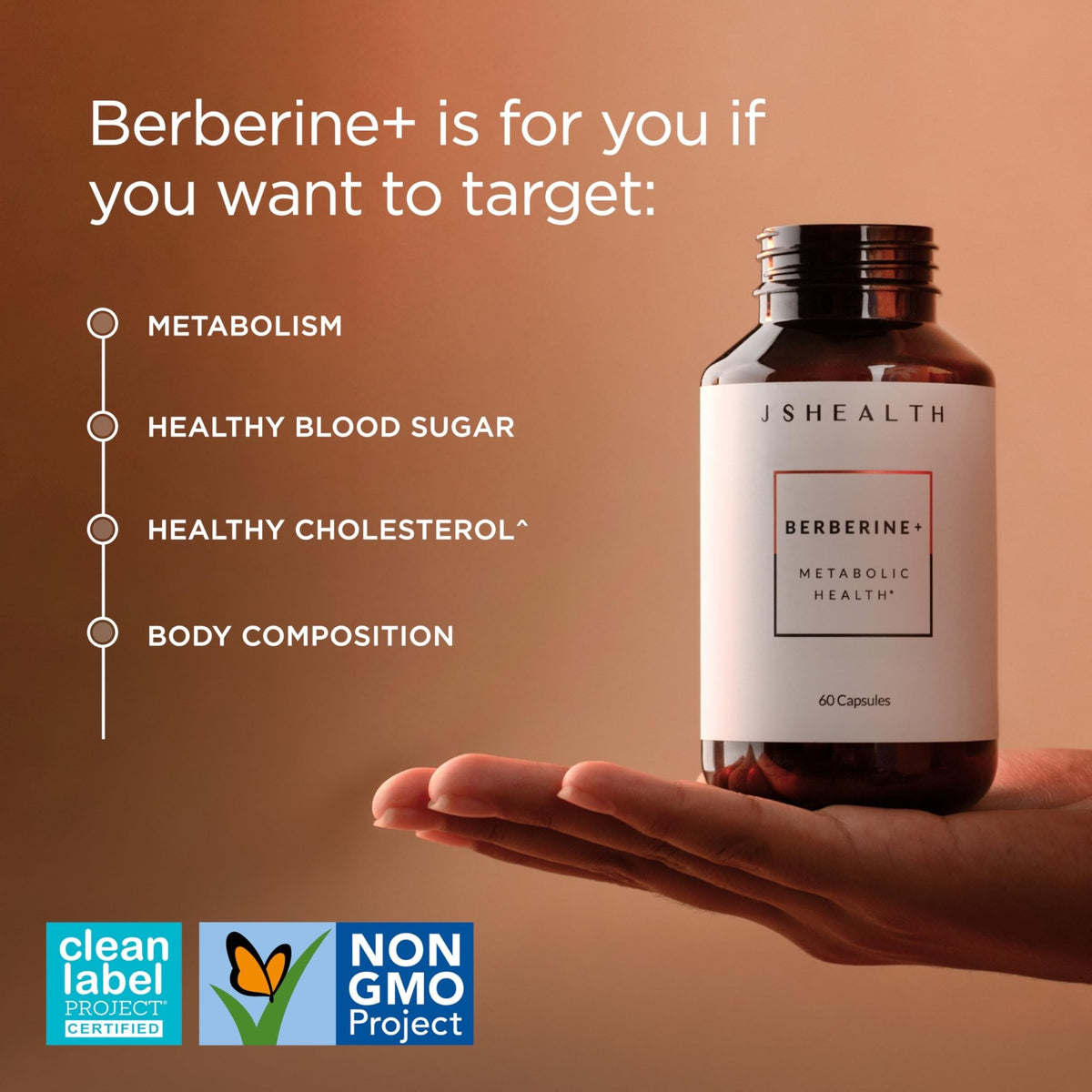 JSHealth Supplement with Berbevis for Metabolic Health Support. Higher Strength for Blood Sugar Already in the Normal Range and Body Composition - FENGGESTORE20