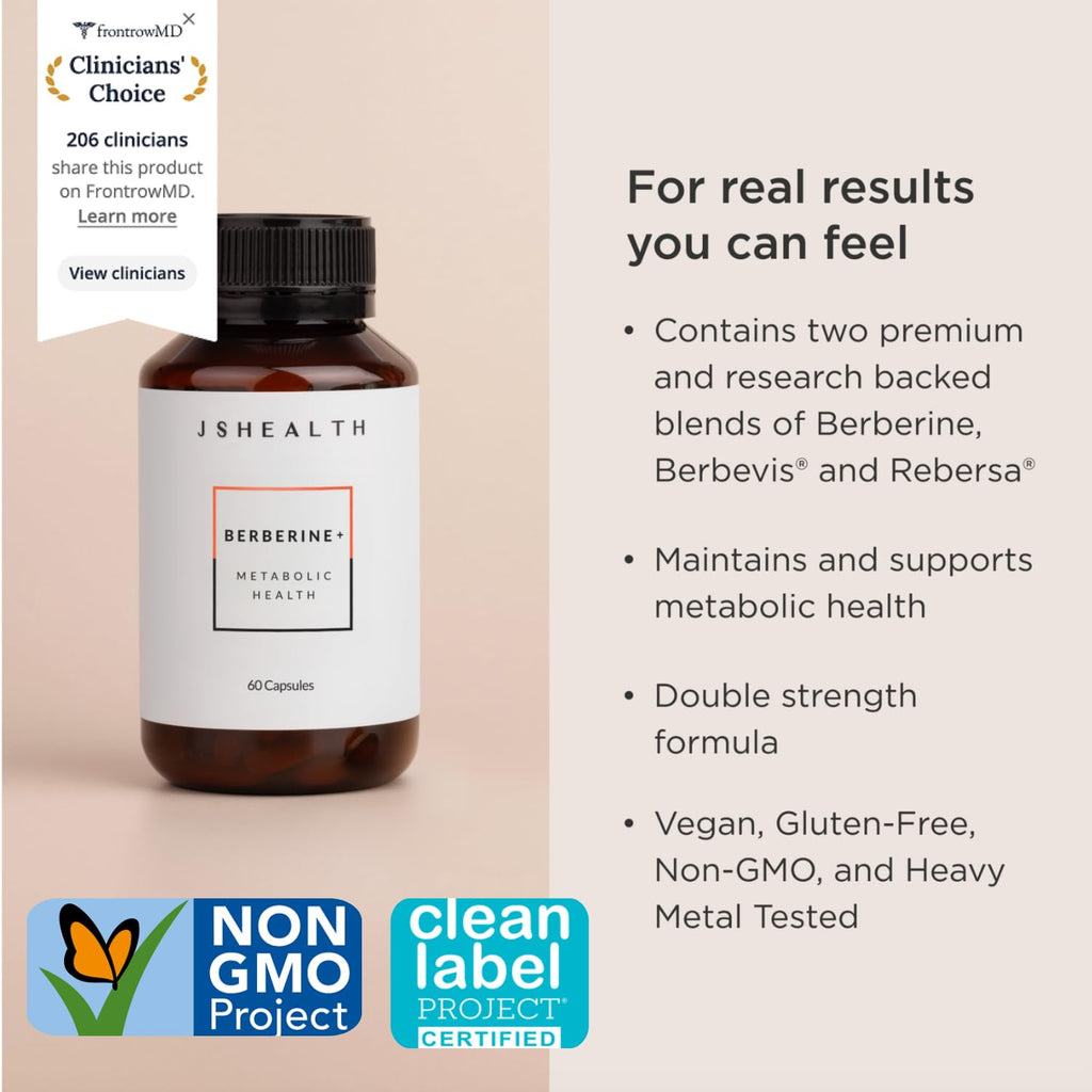 JSHealth Supplement with Berbevis for Metabolic Health Support. Higher Strength for Blood Sugar Already in the Normal Range and Body Composition - FENGGESTORE20