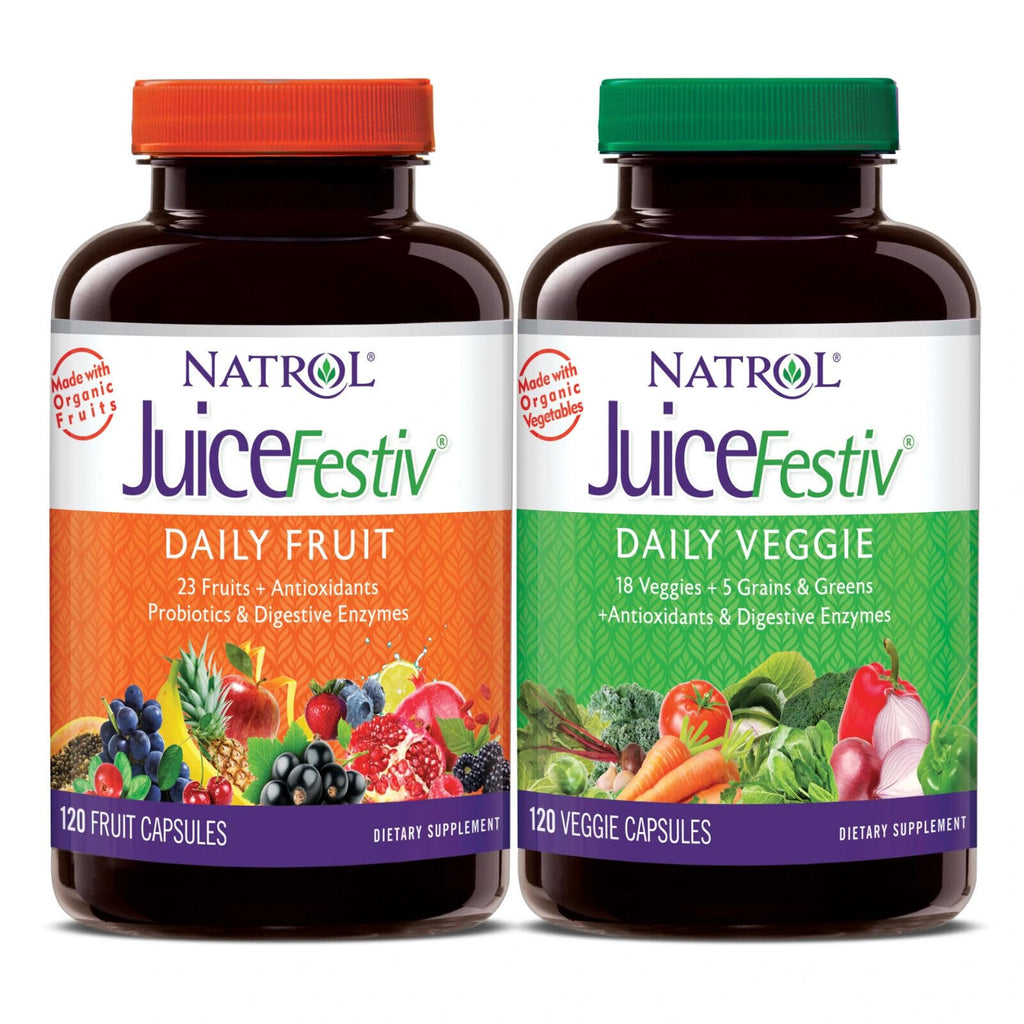 Juice Festiv Daily Fruit and Veggie - 120+120 capsules - FENGGESTORE20