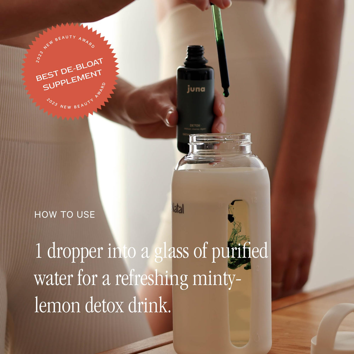 Juna Detox Chlorophyll Drops — Daily Wellness & Detox Support | Lemon Mint Spa Water Taste | Supports Cellular Health, Cleanse - FENGGESTORE20