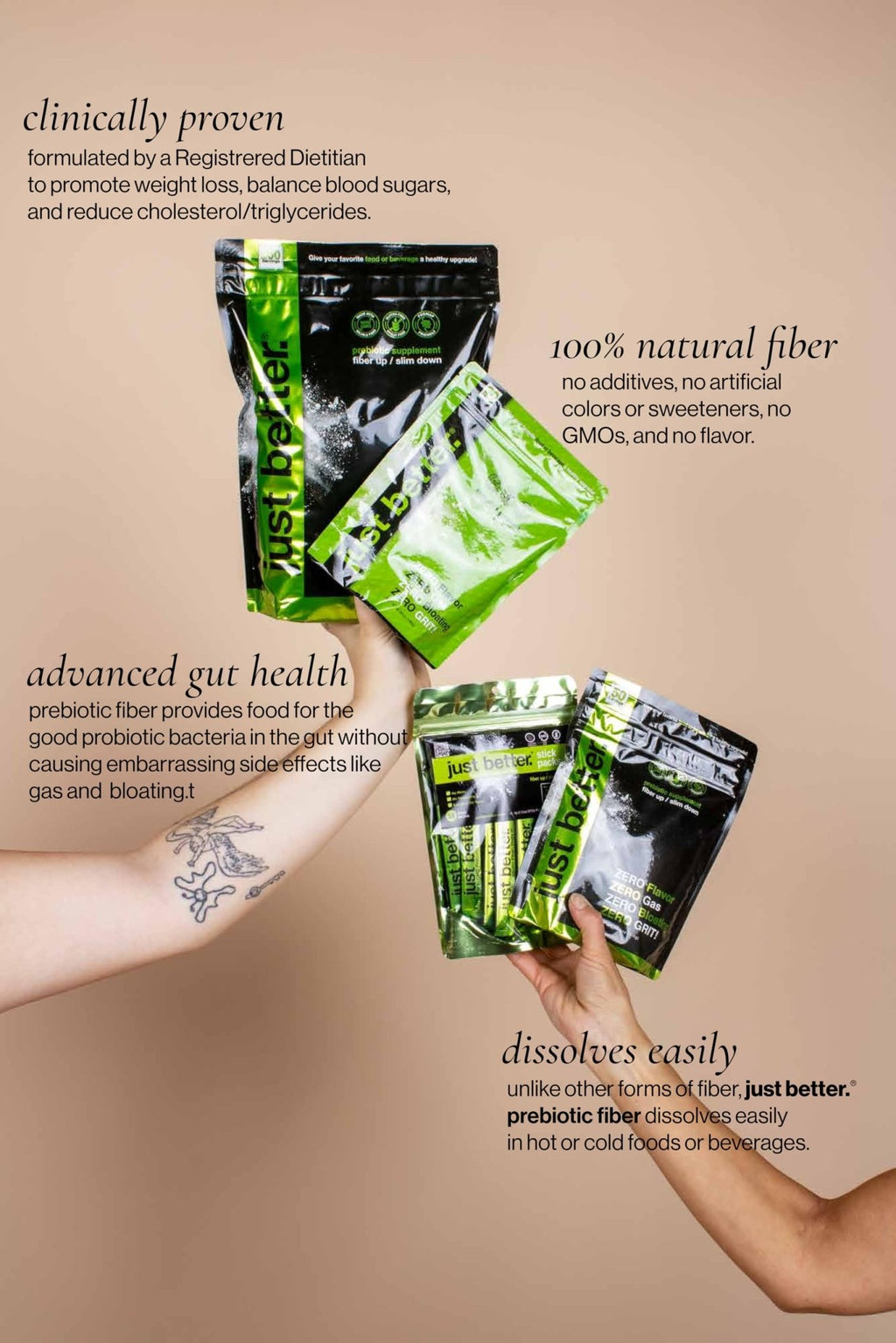 just better. Prebiotic Fiber Supplement for a Healthy Gut | Fiber Powder with Zero Grit Zero Taste and No Bloating or Gas | Feel Full Faster - FENGGESTORE20