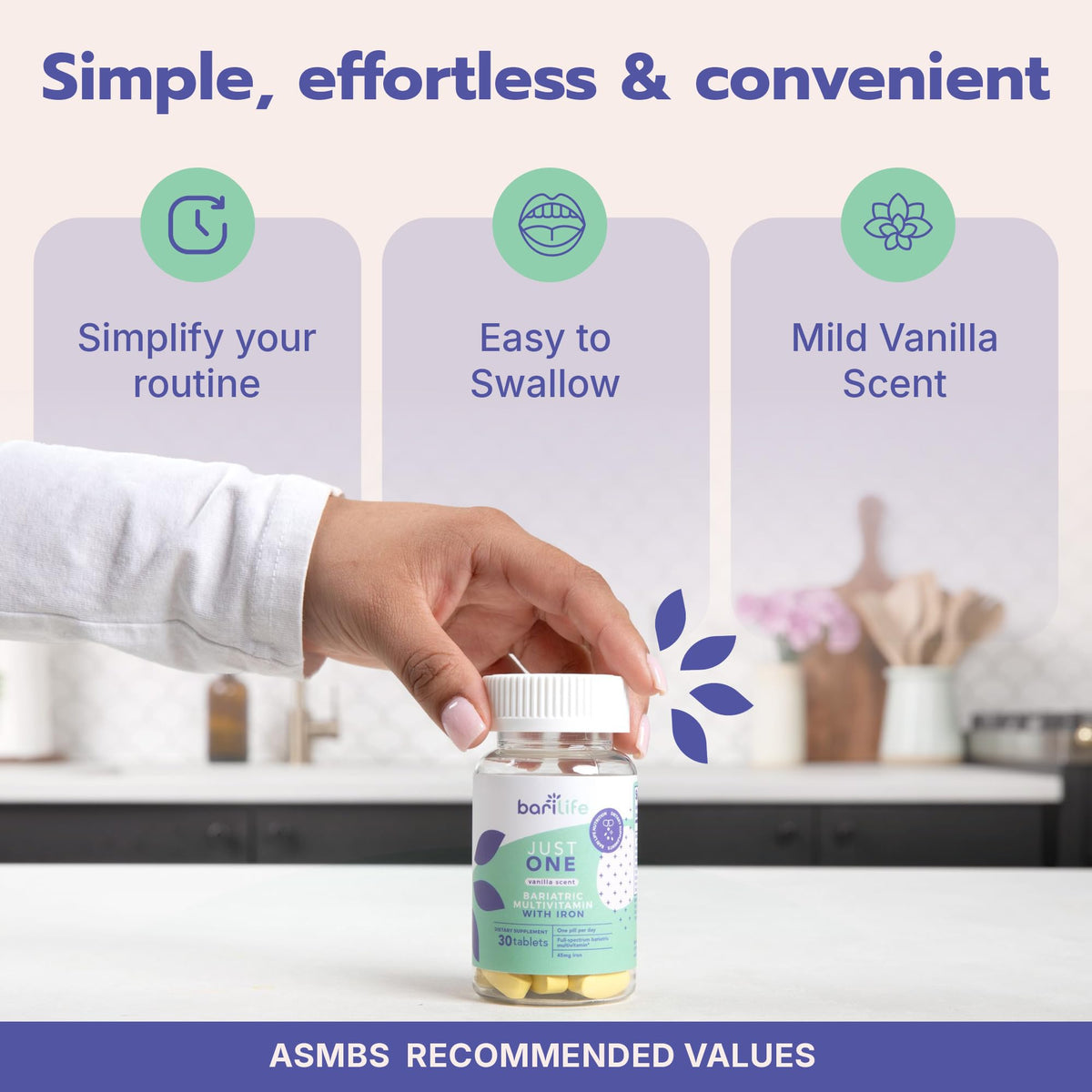 Just One - Once Daily Bariatric Multivitamin with Iron (30) - FENGGESTORE20