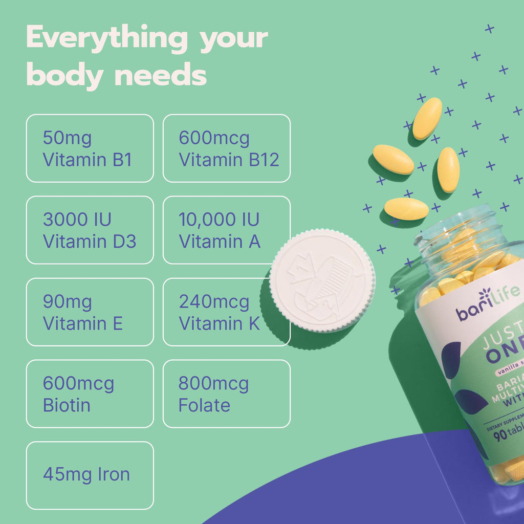 Just One - Once Daily Bariatric Multivitamin with Iron (30) - FENGGESTORE20