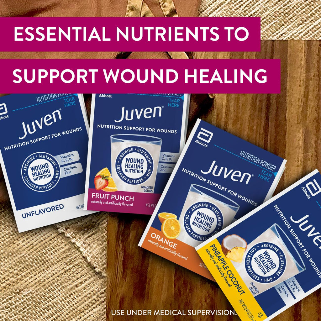 Juven Therapeutic Nutrition Drink Powder Including Collagen Peptides, Amino Acids, and HMB for Wound Healing Support, Orange, 30 Packets - FENGGESTORE20
