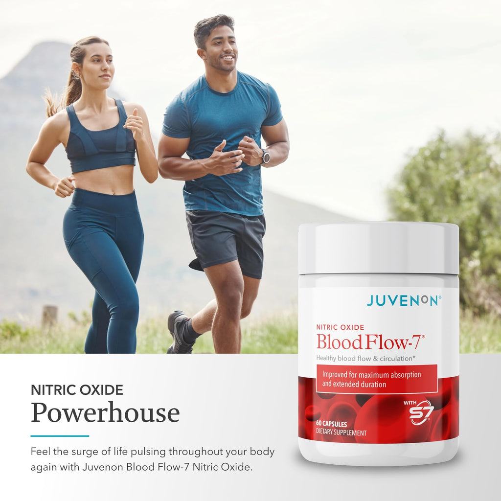 Juvenon BloodFlow-7 Nitric Oxide Supplements for Men & Women - Natural Nitric Oxide Booster with Nitrosigine® + S7® - FENGGESTORE20
