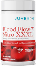 Juvenon BloodFlow-7 XXXL Nitric Oxide Supplements for Men & Women - More Powerful, Longer Lasting Natural Nitric Oxide Booster with Nitrosigine® + S7® - Blood Flow & Circulation Support (1-Pack) - FENGGESTORE20
