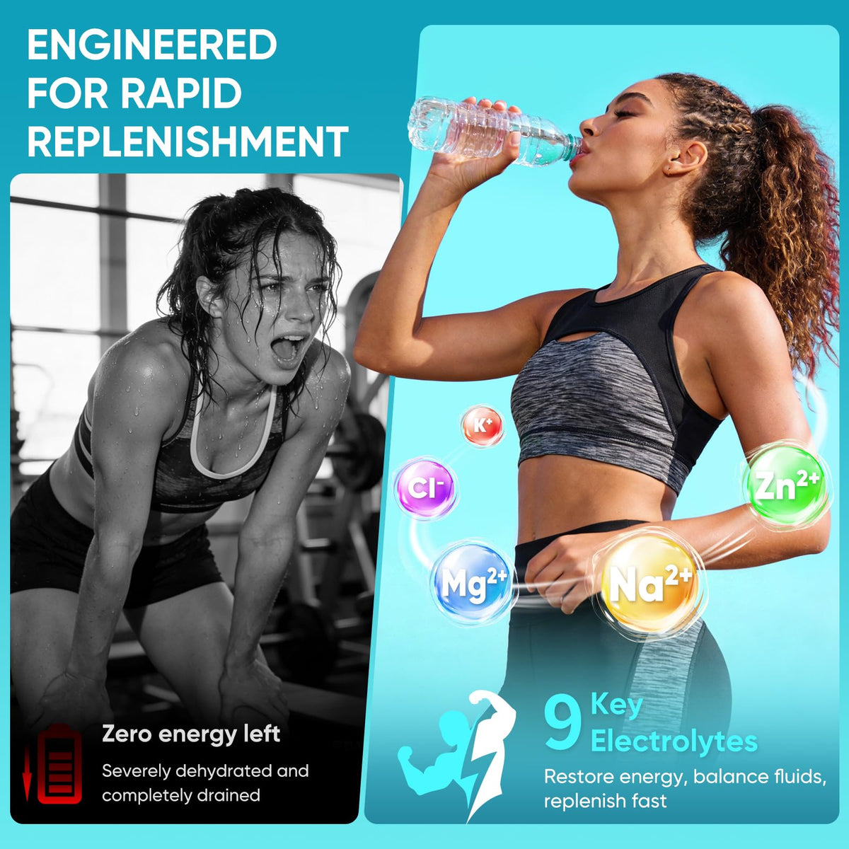 JYNOREX Electrolytes Powder Packets Sugar Free, 30 Sticks High Sodium Hydration Packets, Electrolyte Drink Mix with Lemon Lime Watermelon Peach Berry Kiwi - FENGGESTORE20