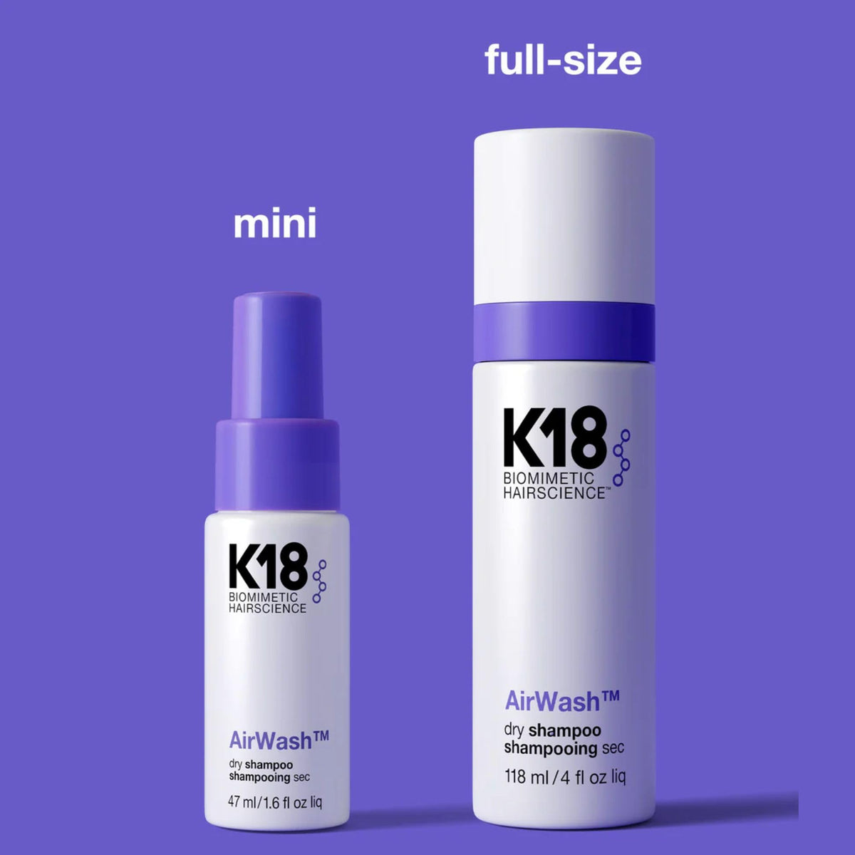 K18 AirWash™ Dry Shampoo, Non-Aerosol, Balances Scalp & Controls Excess Oil Production, 1.6 Fl Oz - FENGGESTORE20