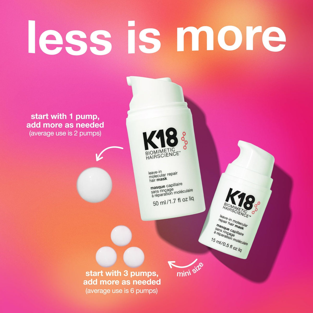 K18 Leave-In Molecular Repair Hair Mask - Peptide Hair Treatment Mask for Bleach, Color, Chemical + Heat Damaged Strands - Immediate - FENGGESTORE20