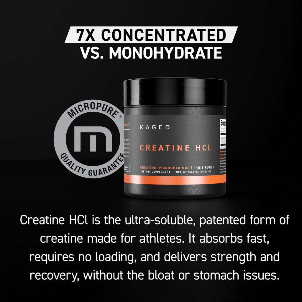 Kaged Creatine HCl Capsules | 7X Concentrated vs Mono | Muscle Building & Recovery | High Absorption | No Bloating | Creatine for Men & Women - FENGGESTORE20